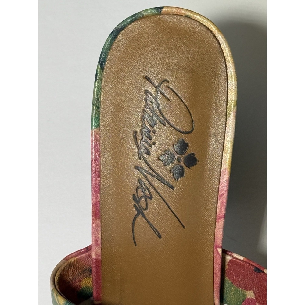 PATRICIA NASH Poema Leather Floral Mules/Open Toe Slides Women's 8.5 EUC - Picture 9 of 13